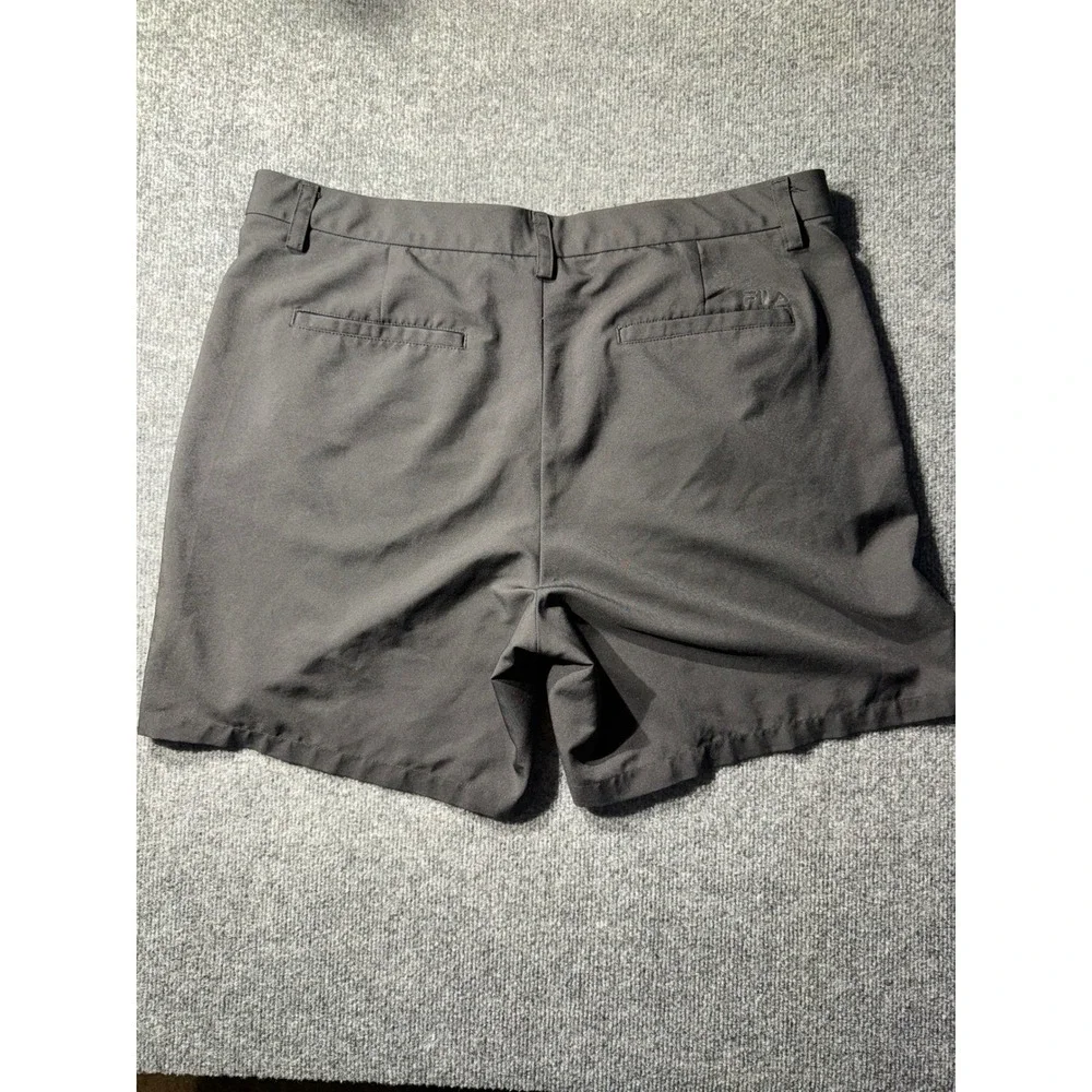 Fila Sport Golf Shorts Mens 38 Black Flat Front Performance Polyester RN 73277
